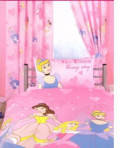 Kids/Childrens Pink Disney Princess Curtain (66 x 54 inch (170cm x 137cm) drop)