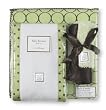SwaddleDesigns Receiving Gift Set - Lime with Brown Mod Circles