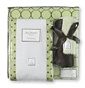 SwaddleDesigns Receiving Gift Set - Lime with Brown Mod Circles