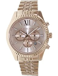 Michael Kors Oversize Rose Golden Stainless Steel Lexington Chronograph Womens watch #MK8319