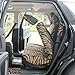 Oxgord 17pc Set Zebra Animal Print / Camel Beige, Tan Auto Seat Covers Set - Airbag Compatible - Front Low Back Buckets - 50/50 or 60/40 Rear Split Bench - 5 Head Rests - Universal Fit for Car, Truck, Suv, or Van - FREE Steering Wheel Cover