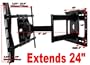 Full Motion Tilts& Swivels LCD Plasma Wall Mount Bracket for 32" -52" Flat Panel Displays-Black