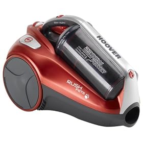 Hoover Rush Pets TCR4233 Bagless Cylinder Vacuum Cleaner, 2300 Watt