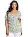Jones New York Women's Plus-Size Printed Paisley T-Shirt, Multi, 1X