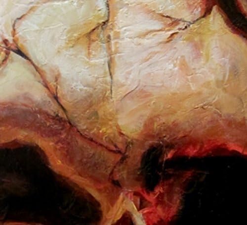 Halloween ABSTRACT Ancient Skull Dark Arts Red Outsider Spooky Fine ART 12 x18 - Original Daily Painting by CES