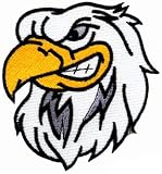 Bald Eagle Embroidered Patch American Patriotic Iron-On Bird Emblem