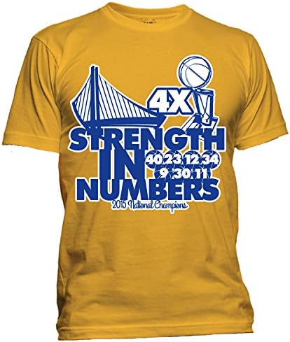 Golden State Warriors 2015 Championship Mens T Shirt Tee Yellow Size 3XL