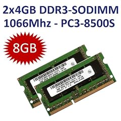 8GB Dual Channel Kit: 2 x 4 GB = 8GB 204 pin DDR3-1066 SO-DIMM (1066Mhz, PC3-8500S, CL7) - 100% kompatibel zu IBM FRU # 51J0493, 51J0494 - passend f�r IBM Lenovo Ideapad U350 + U450p + U550 + ThinkPad Edge 13 + R400 + R500 + SL410 + SL510 + T400 + T400s + T410 + T410s + T500 + T510 + W500 + W510 + W700 + W700ds + X200 + X200s + X301