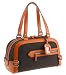 Prada Women's Canvas Handbag with Leather Trim