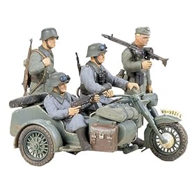 German BMW R75 with Side Car Military Model Kit