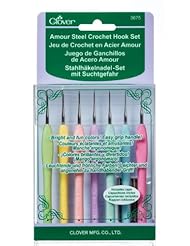 Art and Craft Supply: Clover 3675 Amour Steel Crochet Hook Set - Clover