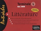 Litterature T L Bac 2008