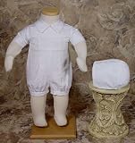 Boys Cotton Smocked Romper - Available in 3 Month (8-12 lbs) 12 Month (17-22 lbs)