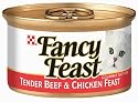 Fancy Feast Gourmet Cat Food Tender Beef & Chicken Feast, 3-Ounce Cans (Pack of 24)