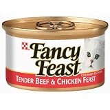 Fancy Feast Gourmet Cat Food, Tender Beef and Chicken Feast, 3-Ounce Cans (Pack of 24) by Fancy Feast