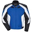 Cortech GX Sport 2 Men's Textile Street Racing Motorcycle Jacket w/ Free B&F Heart Sticker Bundle - Blue