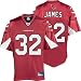 Mens Edgerrin James #32 Arizona Cardinals Home NFL Equipment Replica Football Jersey by Reebok (CAR(Size=SMALL)