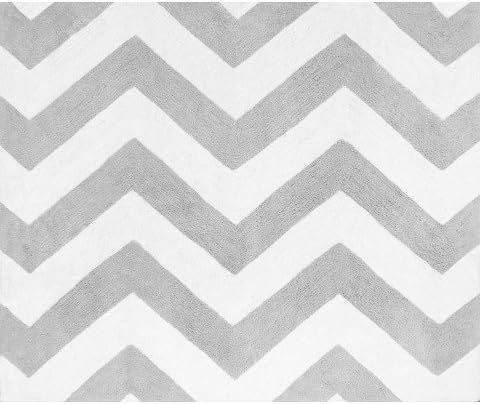 Sweet Jojo Designs Gray White Chevron Zigzag Floor Rug