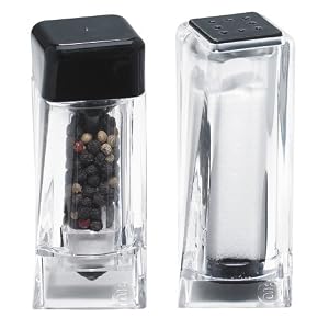 Arta Bolero Pepper Grinder and Salt Shaker Set, Black by Arta