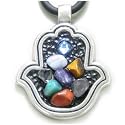 Chakra Amulet Gemstone Pendant with Necklace