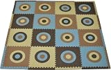 Tadpoles 16 Piece Squared Playmat Set, Blue/Brown