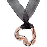 Clear Heart With Orange Murano Glass