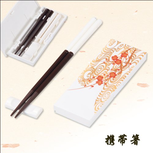 漆芸ジョイント箸白光琳梅15491