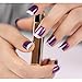 False Nails Bling Art French Fake Purple 4 Joy Squoval 24 Acrylic Medium Tips