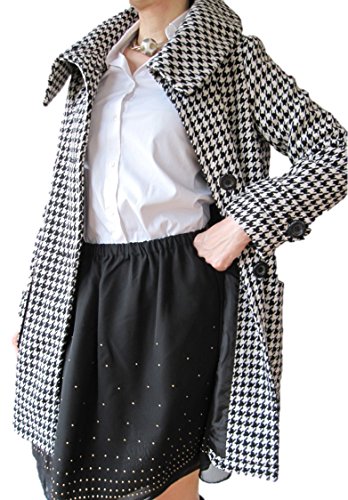 D&L co.ltd（ディーアンドエル）  スプリング 千鳥柄  チェスター ハーフ コート