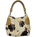 Je Veux Holstein Cow and Croc Print Double Handle Handbag