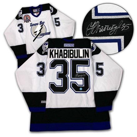 N. Khabibulin Tampa Bay Lightning Autographed/Hand Signed 04-Cup Jersey