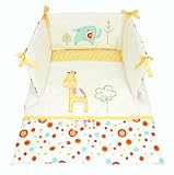 Lollipop Lane Tiddly Wink Safari Crib Quilt and Bumper Set