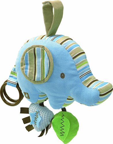 Gund Baby Stripe Elephant Activity Toy - Blue picture