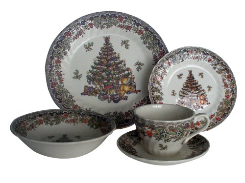 Churchill China Seasons Greetings Multi 20-Piece Dinner Set Service For 4