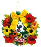 08X'mas フラワーリース スティッチ 20cm