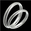 Glori - Exclusive 3mm Wide Platinum Wedding Bands - Custom Made for Him & Her