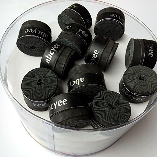 Abcyee Black Badminton Racket Grip,Squash Racket Grip 60 Pieces