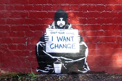 banksy i want change