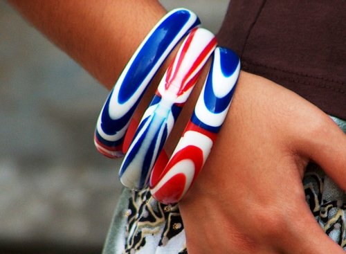 Click here to buy 3 Red White and Blue Bangles.