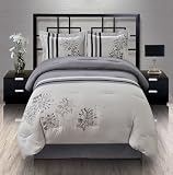 Marissa Embroidered King Size 4 Piece Bedding Set