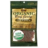 Golden Valley Natural Certified-Organic Beef Jerky, Peppered, 3-Ounce Pouches (Pack of 8)