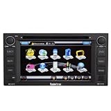 For Toyota Matrix & Toyota Corolla EX & 2002-2006 Camry & 1996-2005 RAV4 & 2001-2007 Highlander & old Land Cruiser & FJ Cruiser & Hilux & Previa & Vits & Vela / In-Dash Car DVD GPS Navigation Player with HD Touch Screen Bluetooth RDS iPod (OEM Factory Style,Free Map)