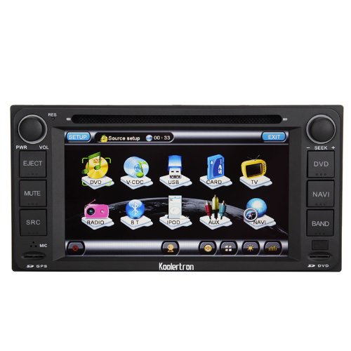 For Toyota Matrix & Toyota Corolla EX & 2002-2006 Camry & 1996-2005 RAV4 & 2001-2007 Highlander & old Land Cruiser & FJ Cruiser & Hilux & Previa & Vits & Vela / In-Dash Car DVD GPS Navigation Player with HD Touch Screen Bluetooth RDS iPod (OEM Factory Style,Free Map)