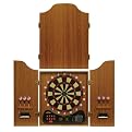 Electronic Dart Game with Natural-Finish Wood Cabinet - ECABDWAL