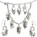 Necklace Earings Sterling Silver Black Onyx Jewelry (snklcs110)