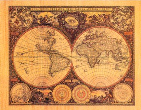 Old World Map Photo Globe Usa Art Poster Print - 16