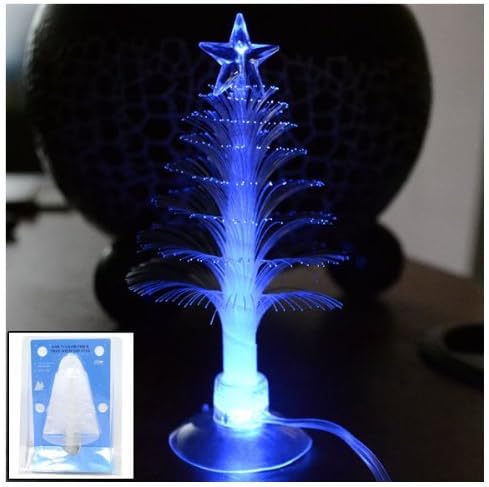 USB Fiber Optic X'mas Christmas Tree 7 Color Fiber Tree with Top Star by ZONO