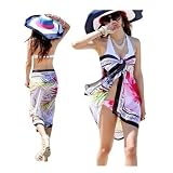 SODIAL(TM) Chiffon Sexy Wrap Dress Sarong Beach Scarf Shawl Dress Up Wrap