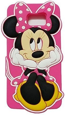 S7 Case,Samsung Galaxy S7 Minnie Mickey Case,Tribe-Tiger Cute Cartoon Mouse Sit Minnie Soft Silicon Gel Rubber Case Cover Skin for Samsung Galaxy S7(Pink Sit Minnie)