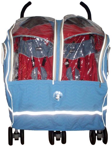 Warm as a Lamb Twin Stroller Cover Blue